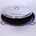 Poêle à paella 80cm Vaello Campos émaillée + couvercle - 40 parts
