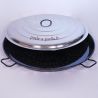 Poêle à paella 80cm Vaello Campos émaillée + couvercle - 40 parts