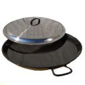 Poêle à paella 65cm Vaello Campos émaillée + couvercle - 25 parts
