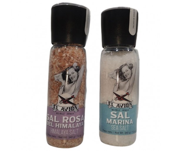 Sel rose de l'Himalaya + sel de mer - 340g