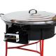 Kit à paella pour 50 personnes avec plat émaillé 90 cm + pare-flamme