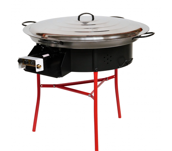 Kit à paella pour 50 personnes avec plat acier 90 cm + pare-flamme