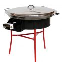 Kit à paella pour 50 personnes avec plat acier 90 cm + pare-flamme 70 cm