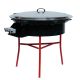 Kit à paella thermocouple - 40 personnes avec plat émaillé, couvercle inox et pare-flamme