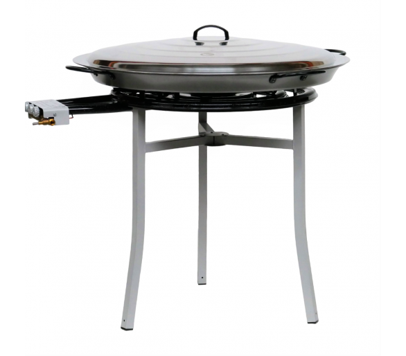 Kit à paella acier professionnel avec couvercle inox - 85 personnes