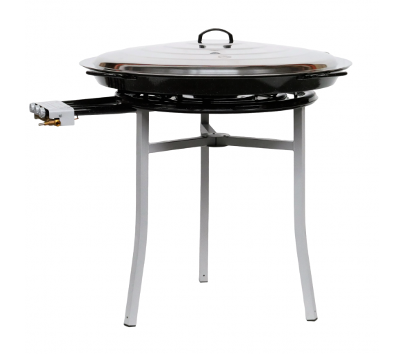 Kit à paella professionnel émaillé avec couvercle inox - 40 personnes - thermocouple