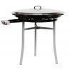 Kit à paella émaillé professionnel avec couvercle inox - 85 personnes - thermocouple