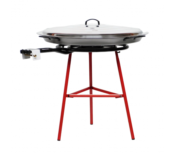 Kit à paella acier - 40 personnes avec couvercle inox