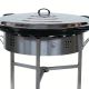Kit paella - 85 personnes avec plat émaillé 100cm + BBQ pare-flamme inox