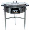 Kit paella 50 personnes avec plat acier 90 cm + pare-flamme inox