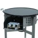 Kit Plancha luxe 20 personnes - pare-flamme inox - plancha fonte émaillée 52 cm