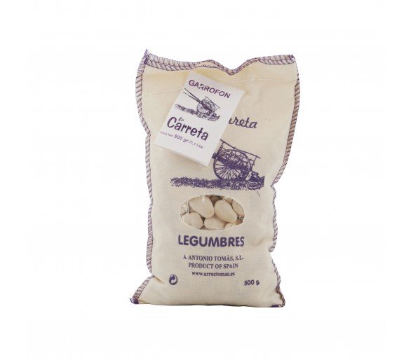 Haricots Garrofon pour paella - 500g (haricot plat)