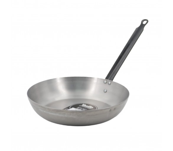 Poêle acier avec manche 28cm - Modèle Lyonnaise
