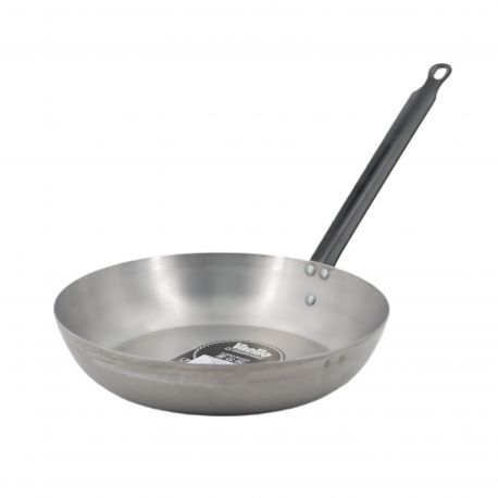 Poêle acier avec manche 28cm - Modèle Lyonnaise