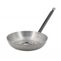 Poêle acier avec manche 28cm - Modèle Lyonnaise