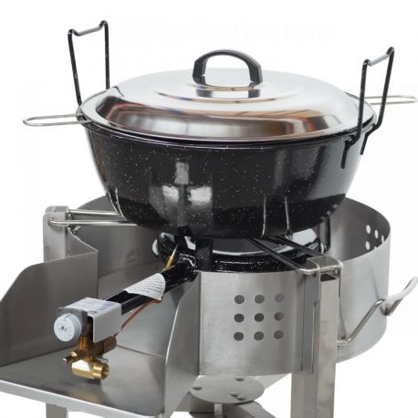 Kit friteuse pro 35cm à gaz pare flammes 45 - 8 litres