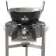 Kit friteuse pro 40cm à gaz pare flammes 45 - 11 litres -Thermocouple