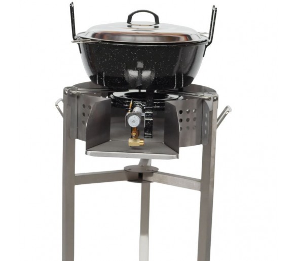Kit friteuse pro 40cm à gaz pare flammes 45 - 11 litres