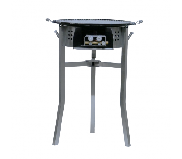 Kit Plancha luxe 20 personnes - pare-flamme inox - plancha fonte émaillée 52 cm
