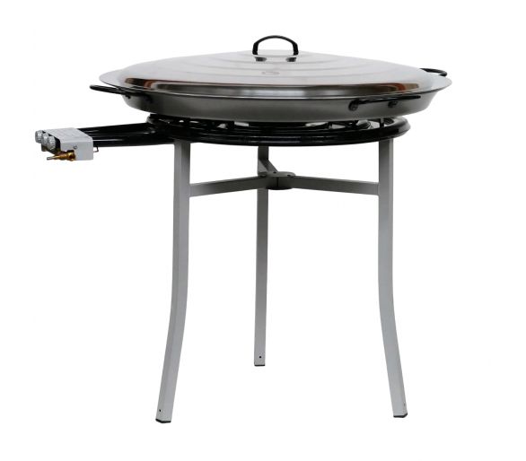 Kit à paella acier 65 cm - 25 personnes - réchaud pro Thermocouple