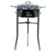 Kit à paella luxe 30 personnes - pare-flamme inox - plat inox 70cm et couvercle inox