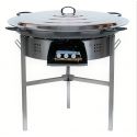 Kit à paella - 50 personnes - Pare-flamme inox 80cm - Plat inox 90cm - veilleuse - thermocouple - couvercle inox