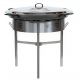 Kit à paella - 50 personnes - Pare-flamme inox - Plat acier - veilleuse - thermocouple - couvercle