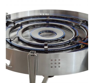 Kit à paella acier pour plan de travail - 200 personnes - pare-flammes 100cm - thermocouple - veilleuse