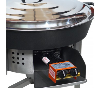 Kit tartiflette pare flammes inox 45cm - Poêle fonte 50cm - couvercle inox 