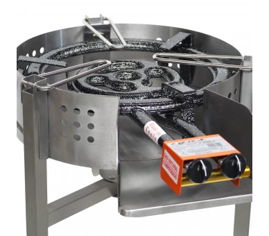 Kit tartiflette pare flammes inox 45cm - Poêle fonte 50cm - couvercle inox 