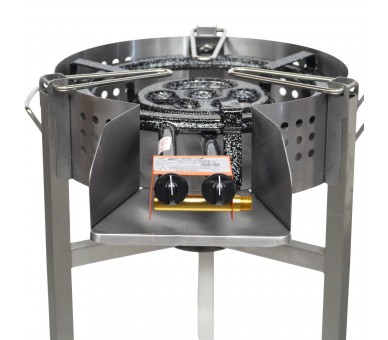 Kit tartiflette pare flammes inox 45cm - Poêle fonte 65cm - couvercle inox
