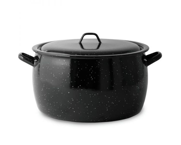 Marmites à moules 3 litres avec couvercle en acier emaillé
