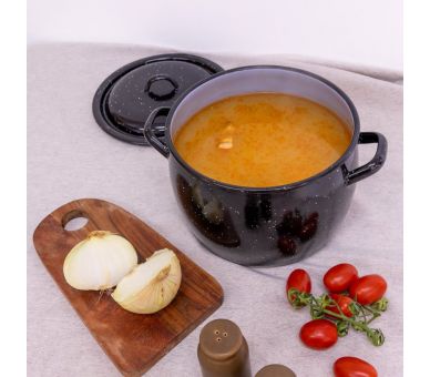 Marmites à moules 7.5 litres avec couvercle en acier emaillé