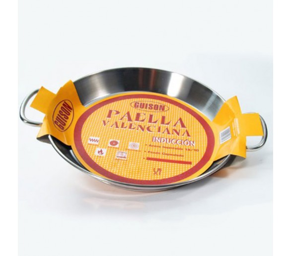 Poêle à Paella inox 40cm spécial induction - 9 parts