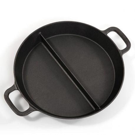 Poêle géante 65cm en fonte - 1 séparation