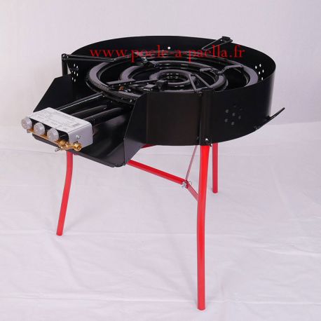 Réchaud à paella professionnel 600mm VLC avec thermocouple, veilleuse et pare-flamme