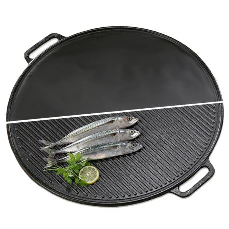 Plancha en fonte emaillée 65cm - Double face